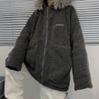 Couple Matching Faux-fur Hooded Fleece Jacket