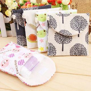 Printed Linen Cotton Pouch