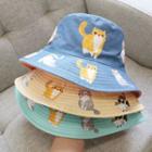 Cat-print Revisable Bucket Hat