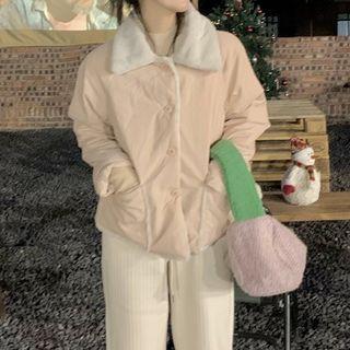 Fleece-lined Button-up Jacket / Drawstring Jogger Pants