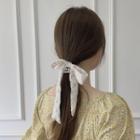 Floral Bow Hair Rope/ Floral Large Hair Tie