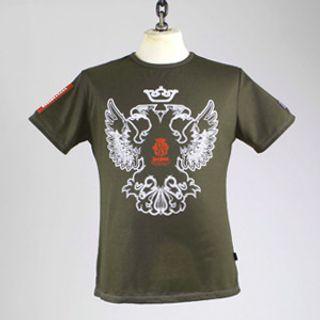 Eagle-printed Textured T-shirt