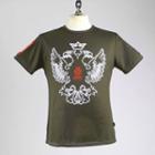 Eagle-printed Textured T-shirt