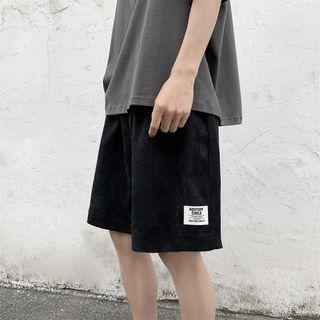 Corduroy Plain Cargo Shorts