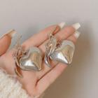 Heart Alloy Dangle Earring 1 Pair - S925 Silver Needle - Silver - One Size