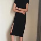 Side-slit Short-sleeve T-shirt Dress