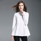 Ruffled-hem White Shirt