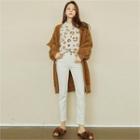 Crew-neck Leopard Print Sweater