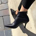 Pointy-toe Booties In 3 Types
