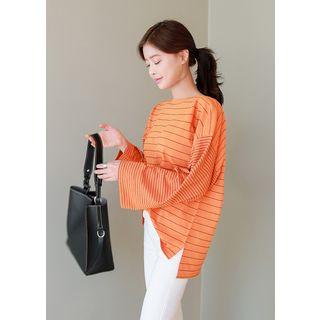 Round-neck Striped Loose-fit T-shirt