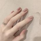 Plain Faux Nail Tips 354 - Light Khaki - One Size