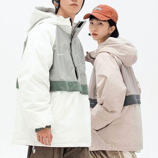 Paneled Half-zip Hoodie