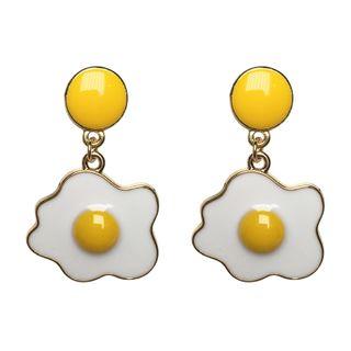 Glaze Fried Egg Dangle Earring