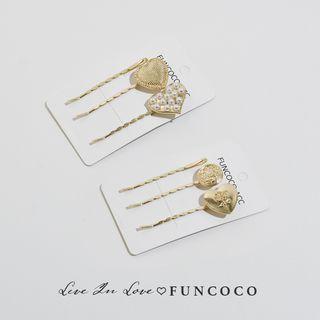 Golden Hair Clip Set