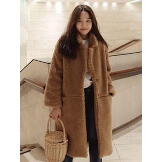 Single-breasted Faux-fur Coat