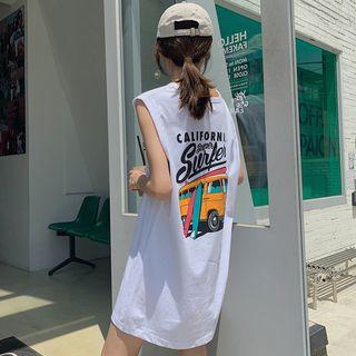 Van Print Tank Dress