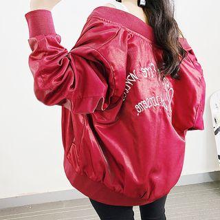 Strapped Zip-up Bomber Jacket