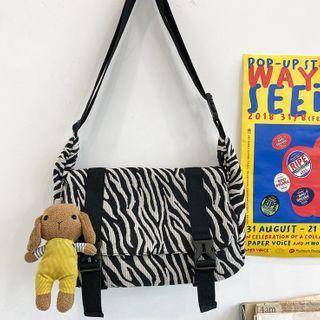 Patterned Snap Buckle Crossbody Bag