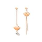 Simple Plated Rose Gold Star Tassel Pearl 316l Stainless Steel Earrings Rose Gold - One Size