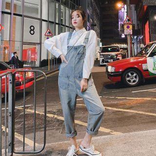 Baggy Denim Dungaree Pants