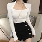 Long-sleeve T-shirt / Mini Skort