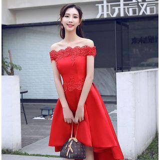 Embroidered A-line Cocktail Dress