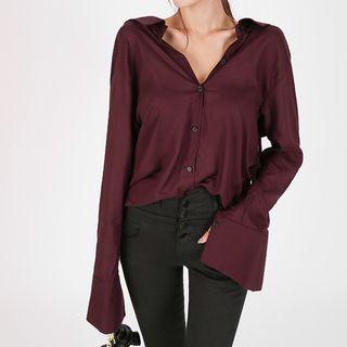 Wide-cuff Tie-back Shirt