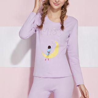 Loungewear Set: Print Top + Pants