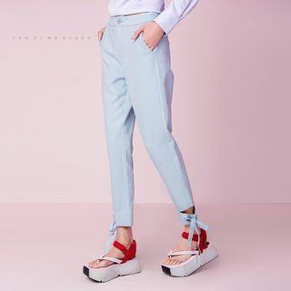 Ribbon Detail Tapered Pants