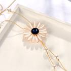 Flower Faux Pearl Pendant Necklace