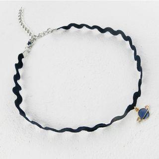 Alloy Planet Lace Choker Blue - One Size