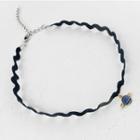Alloy Planet Lace Choker Blue - One Size