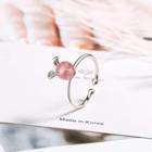 Strawberry Quartz Rabbit Ring As Shown In Figure - One Size