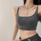 Embroidered Cropped Camisole Top In 6 Colors