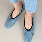 Square-toe Piped Flats