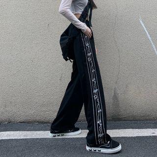 Musical Note Print Wide-leg Pants