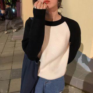 Raglan Sweater Black & White - One Size
