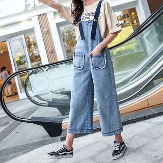 Two-tone Wide-leg Dungaree
