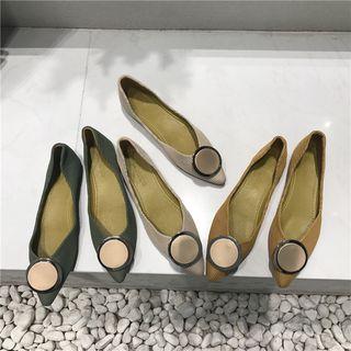 Disc Pointed-toe Flats