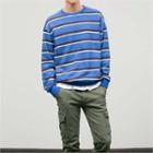 Colored Round-neck Stripe T-shirt