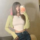 Set: Cropped Cardigan + Crop Tank Top
