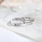 Couple Matching 925 Sterling Silver Moon / Sun Open Ring