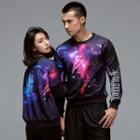Couple Matching Galaxy Print Pullover