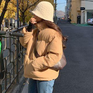 Stand-collar Padded Jacket Yellow - One Size