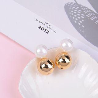 Ball Ear Stud Gold - One Size