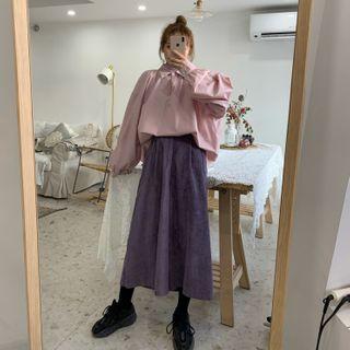 Oversized Blouse / Turtleneck T-shirt / Corduroy Culottes
