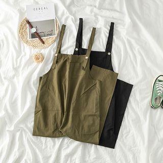 Plain Straight-cut Jumper Pants