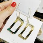 Stainless Steel Alphabet Dangle Earring Gold - One Size
