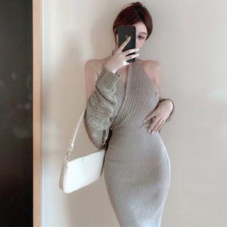 Halter Knit Dress / Cardigan