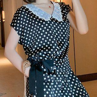 Set: Dotted Blouse + Shorts